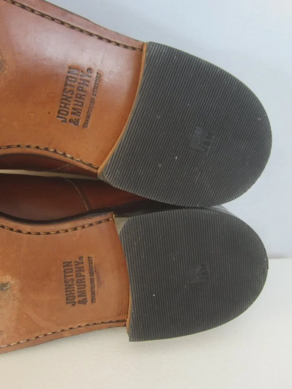 Johnston & Murphy Aristocraft Men 9 E Brown Leather Cap Toe Dress Shoes Classic